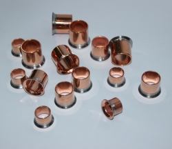 Iron plated copper pipe parts